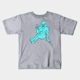 Icy Blue snow Yeti Kids T-Shirt